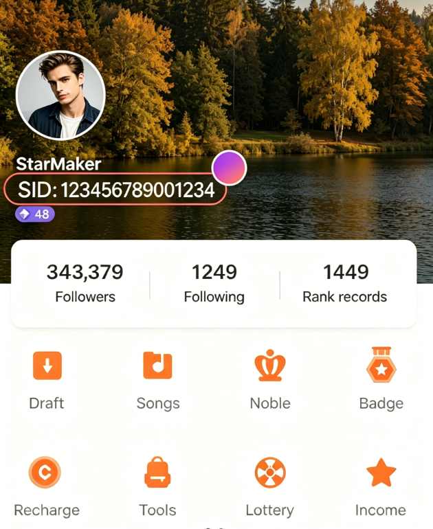 how to find starmaker sid