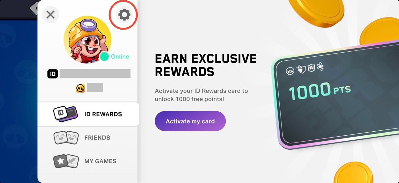 Tap on the cog wheel icon