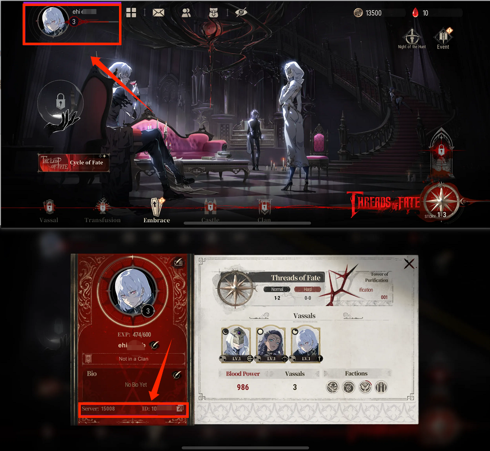 silver and blood top up