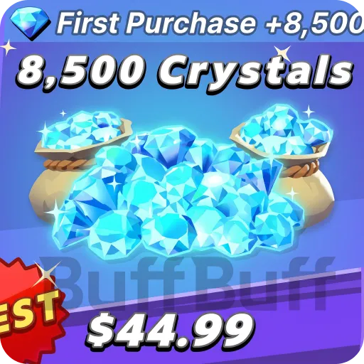8500 Crystals-1st Buy Double Bonus