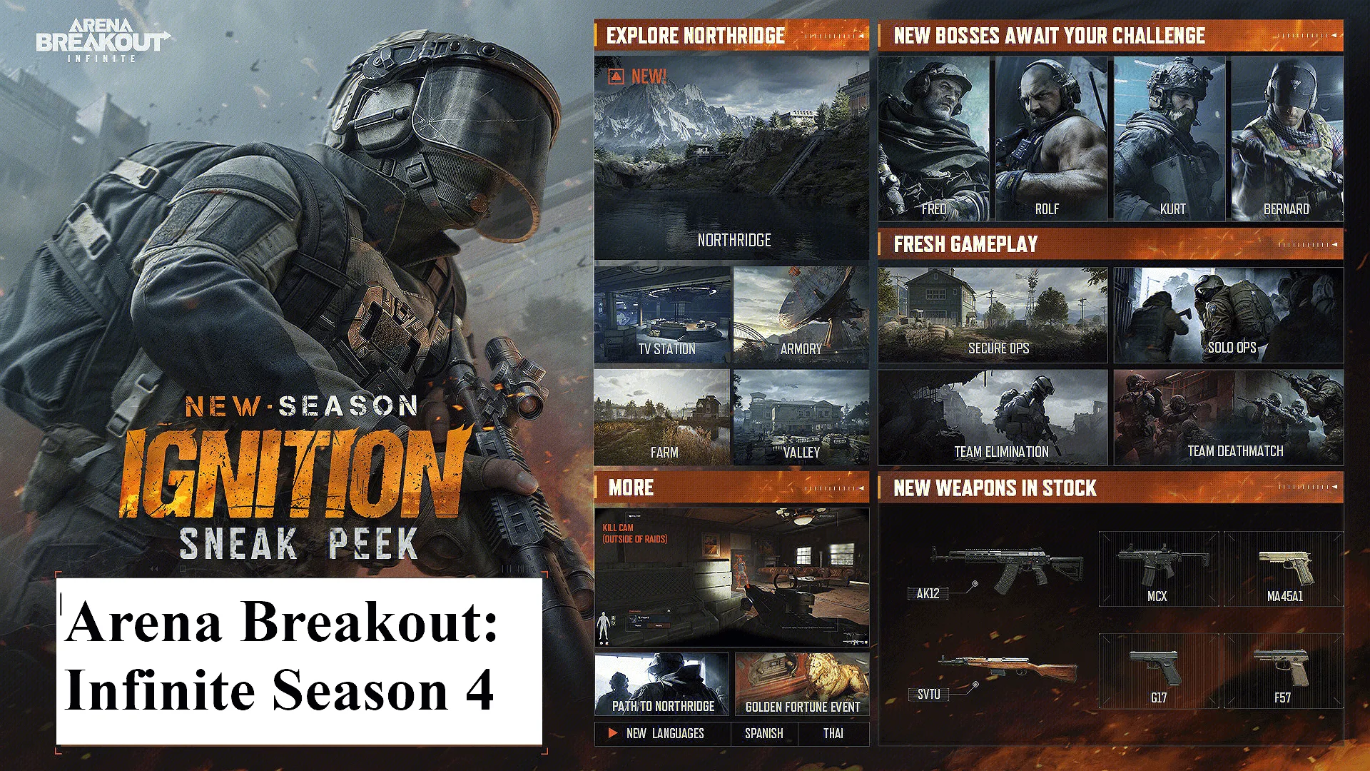 Arena Breakout: Infinite — старт 4 сезона: дата выхода, новая карта и оружие