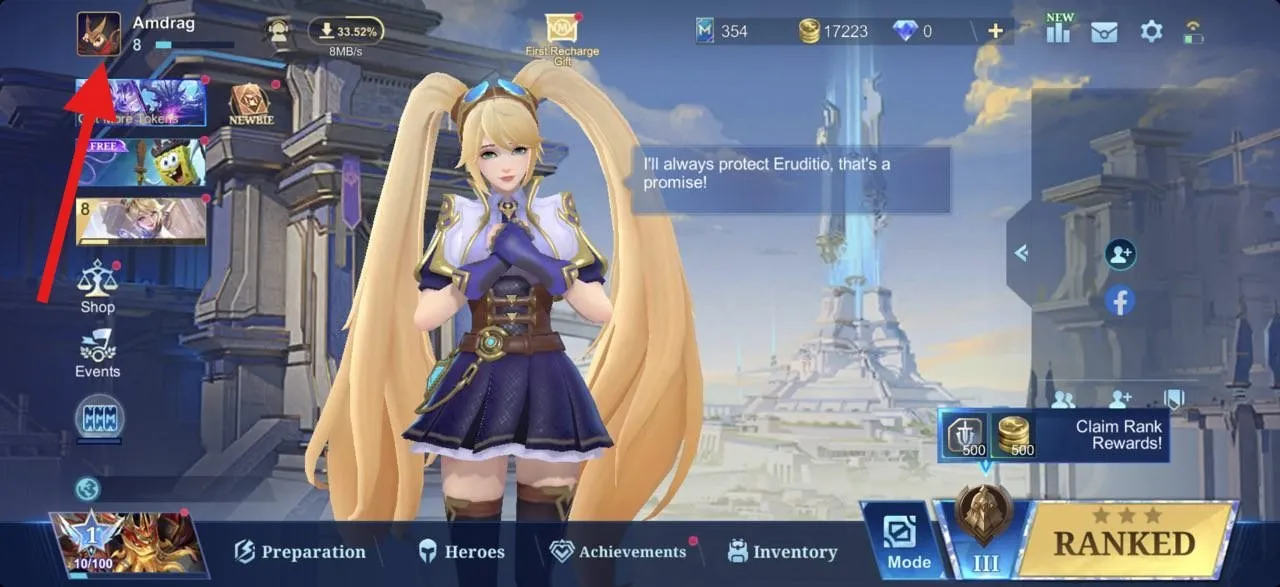 Нажмите на значок.