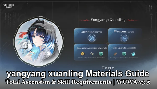 Yangyang Xuanling Materials Guide: Total Ascension & Skill Requirements | WUWA v3.5