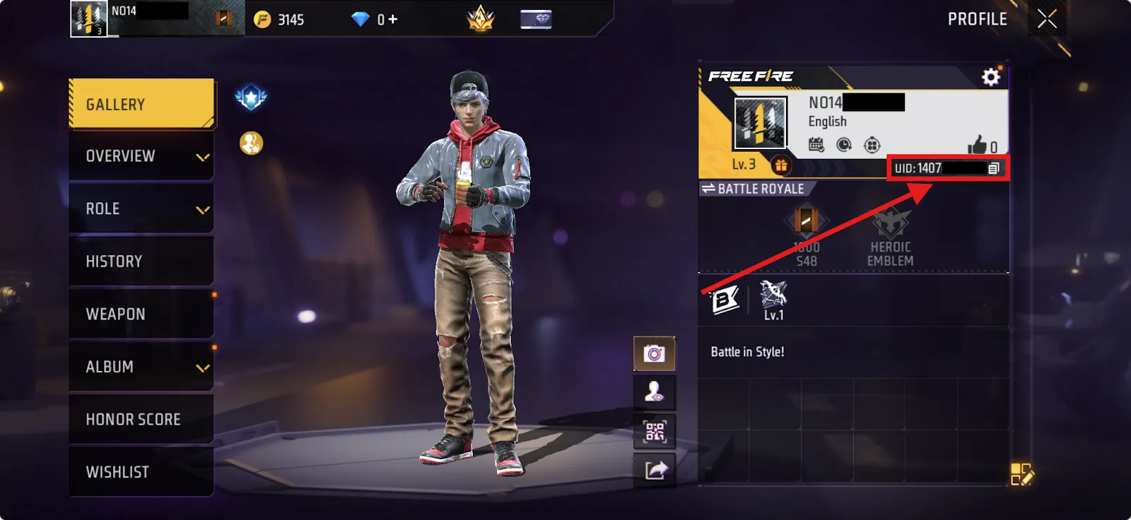 you’ll see your UID