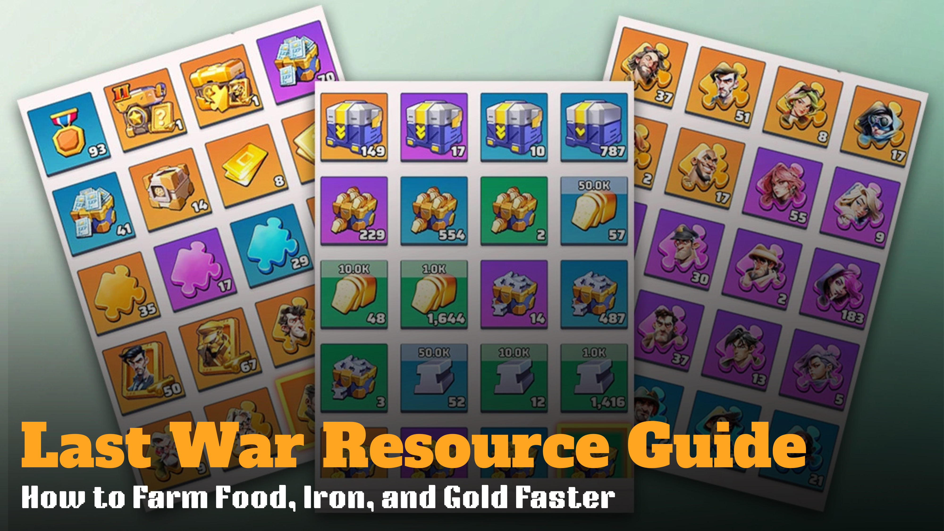 Last War Resource Guide: How to Farm Food, Iron, and Gold Faster