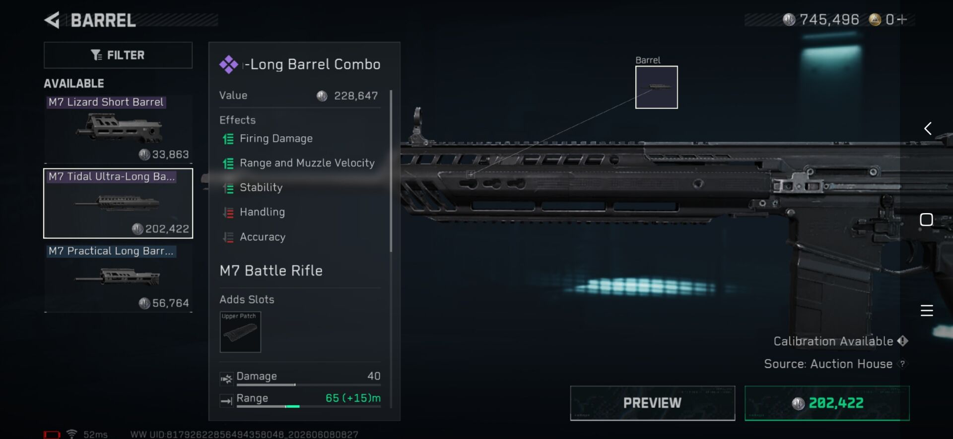 M7 Tidal Ultra-Long Barrel Combo