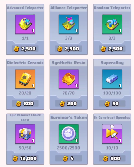 Last War Alliance Store