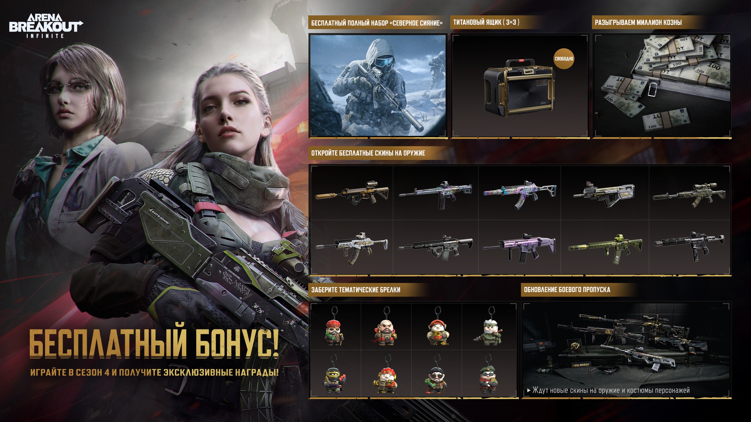 Новинки: Гарантированные наборы скинов + Battle Pass