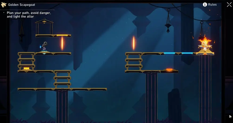 Alt Text: Get Golden Scapegoat from Bottom Left Side