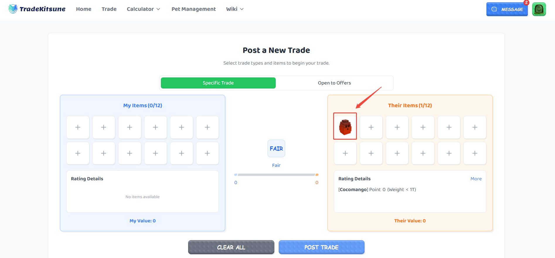 post trade grow a garden