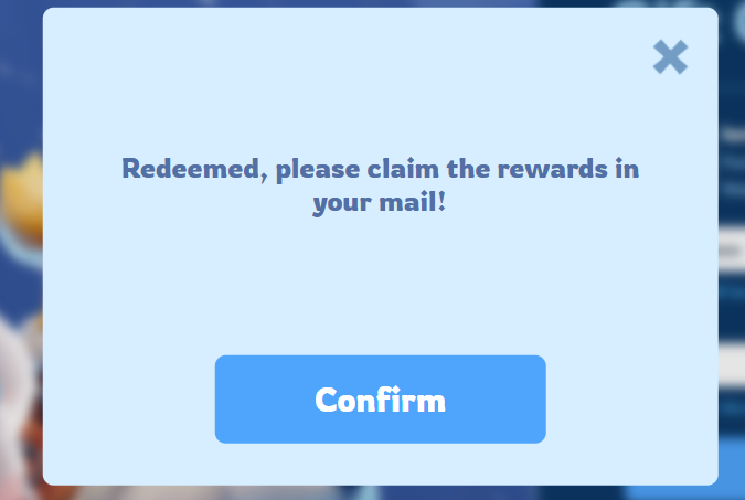 Redeem Codes Successfully