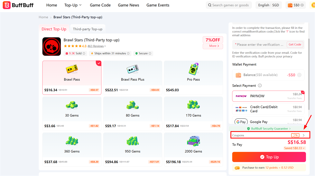 Select Coupon