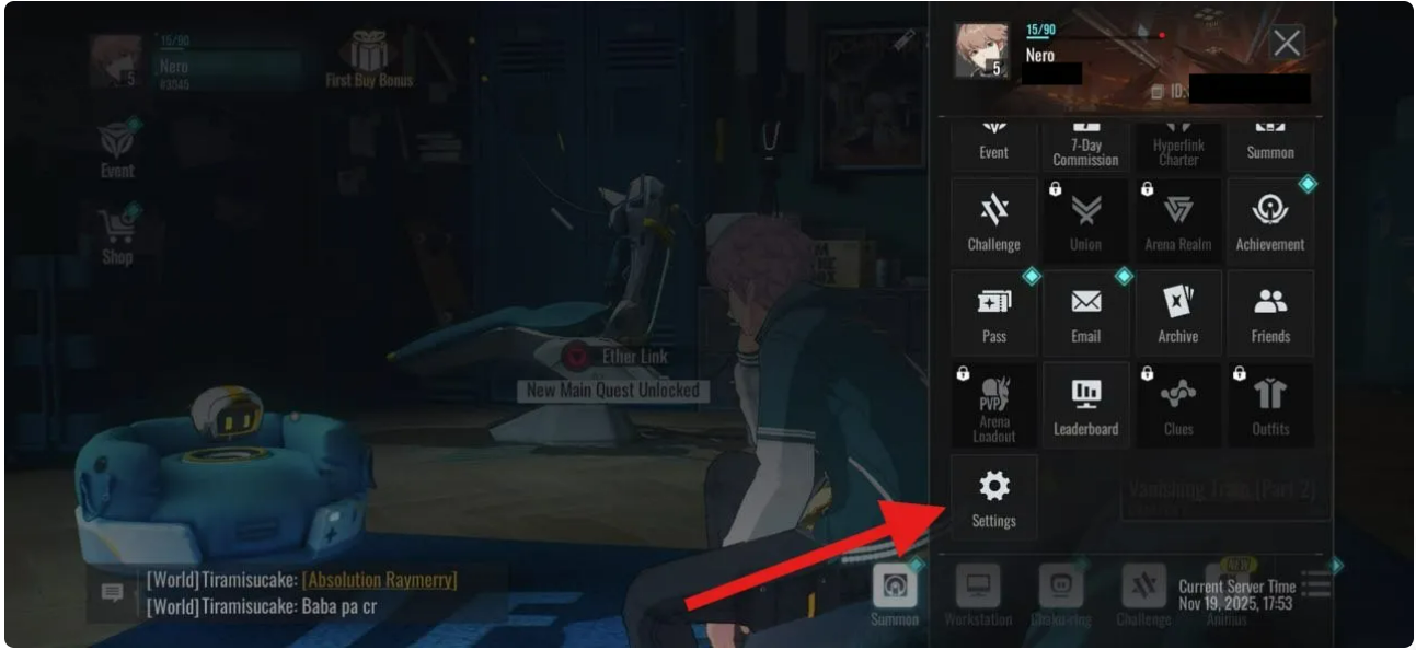 Vá para as Configurações (Settings)