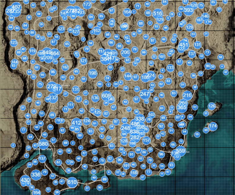 The Weapon Density Map