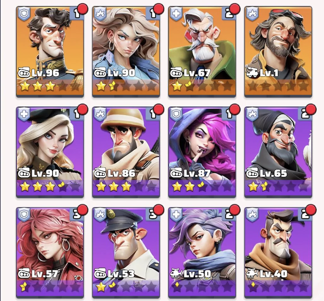 Hero Development and Squad Building