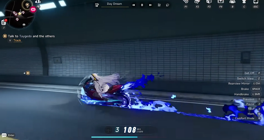NTE blue flame motorbike