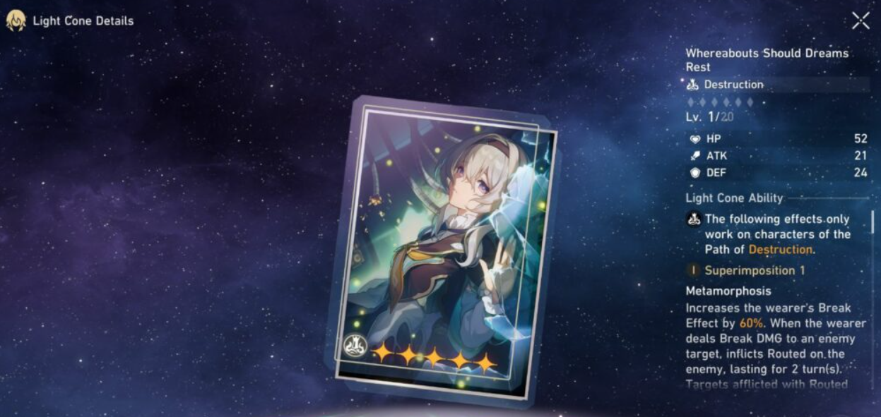 Alt Text: Firefly HSR Light Cone