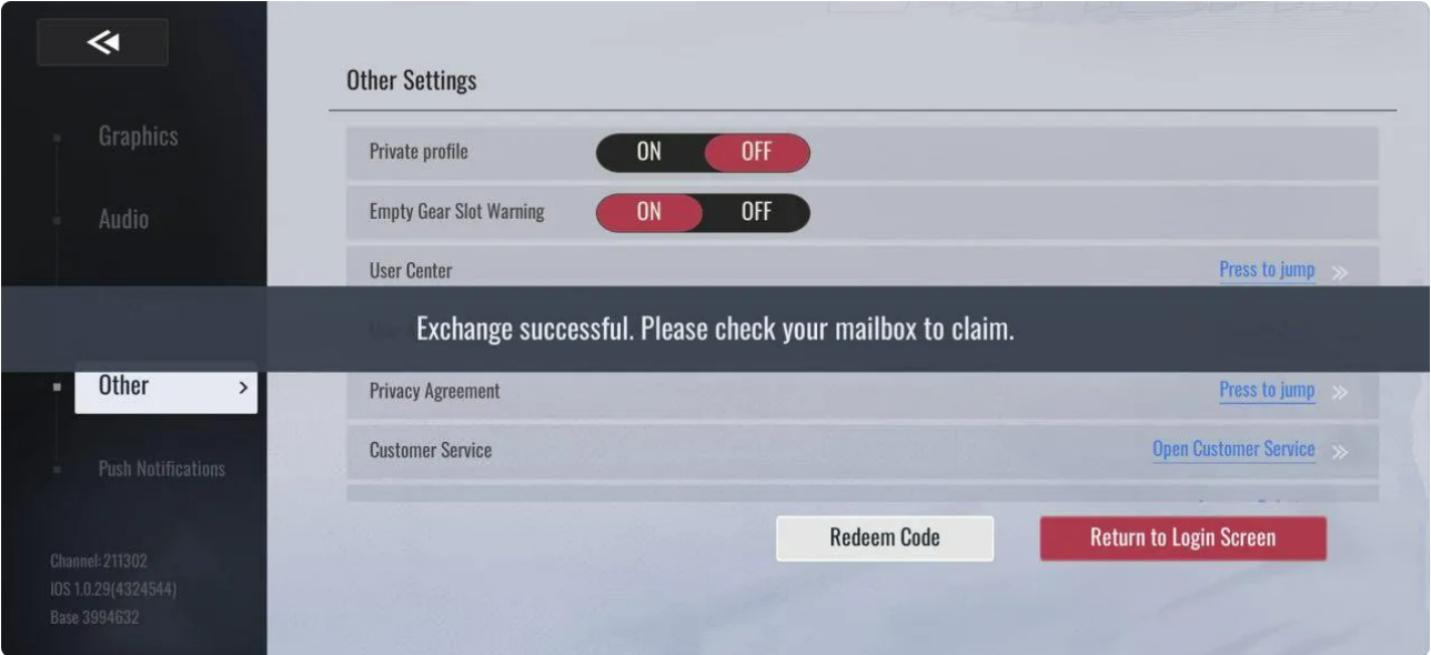 Caso você consiga resgatar, a sua recompensa estará te esperando no e-mail dentro do jogo.