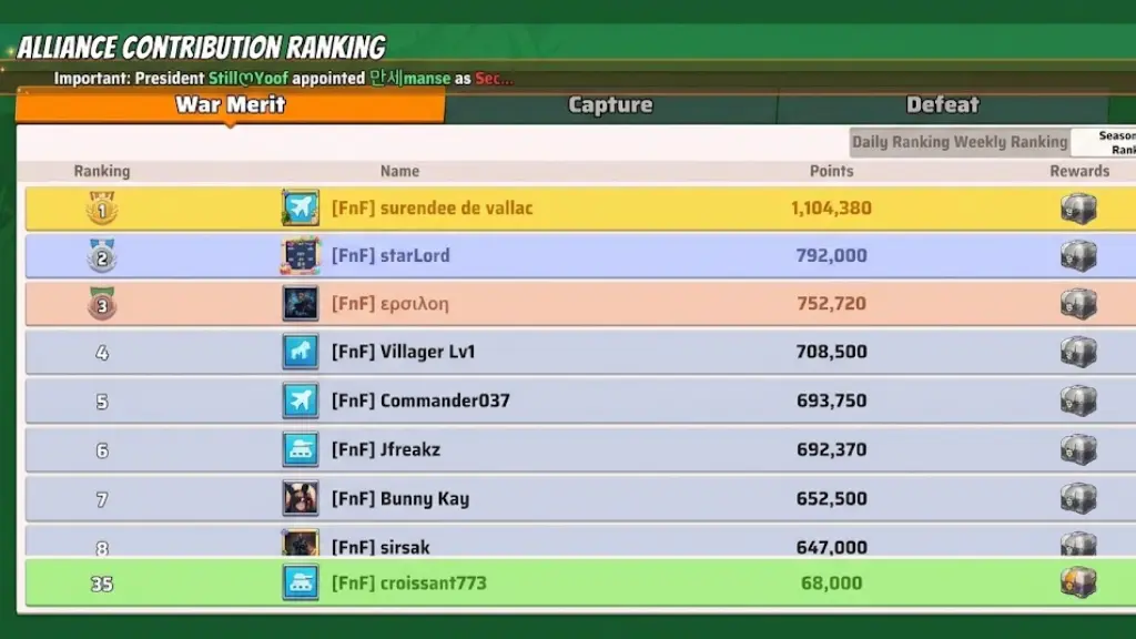 Last War Season 6