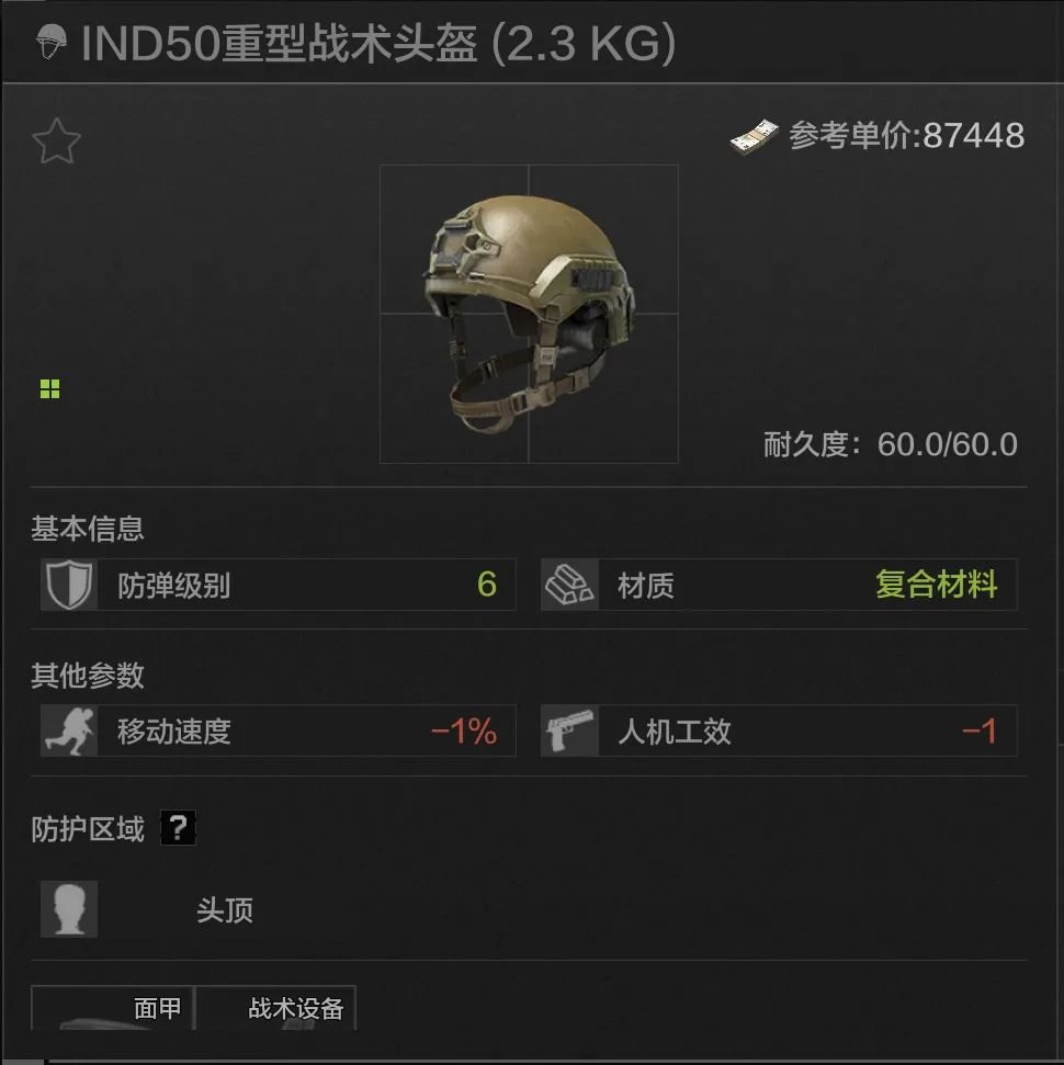 IND50 Heavy Tactical Helmet