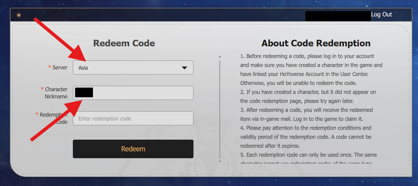 崩壊：スターレイルコードの交換方法