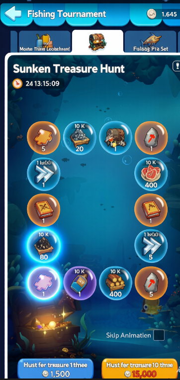 sunken treasure hunt
