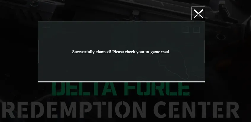 افتح لعبة Delta Force على جهازك، ثم انتقل إلى صندوق البريد داخل اللعبة (In-game Mailbox) وقم باستلام مكافآتك.