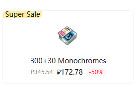 300+30 Monochromes pack