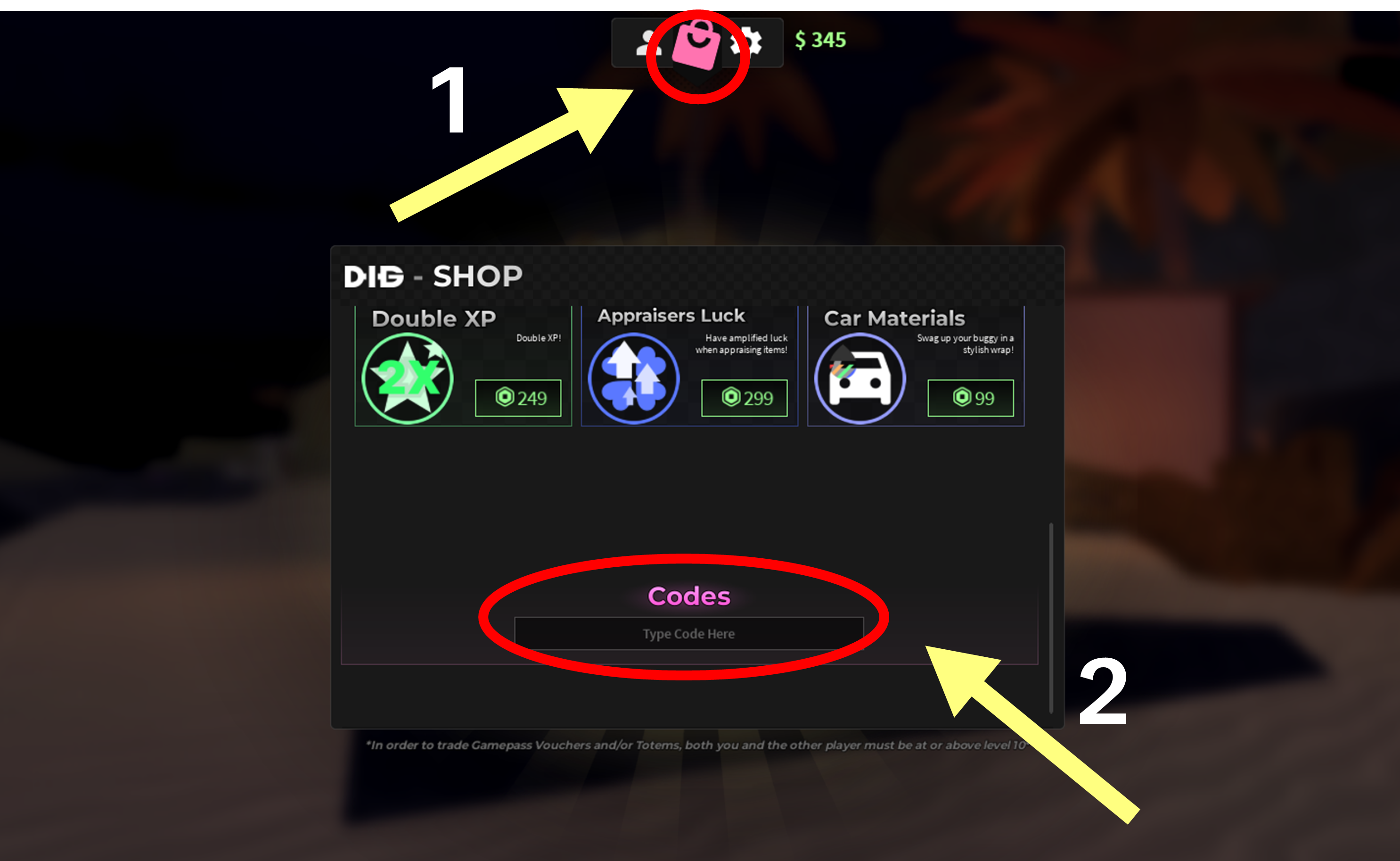 How to Redeem Dig Codes