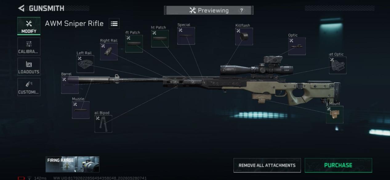 AWM Sniper Rifle:​ 
