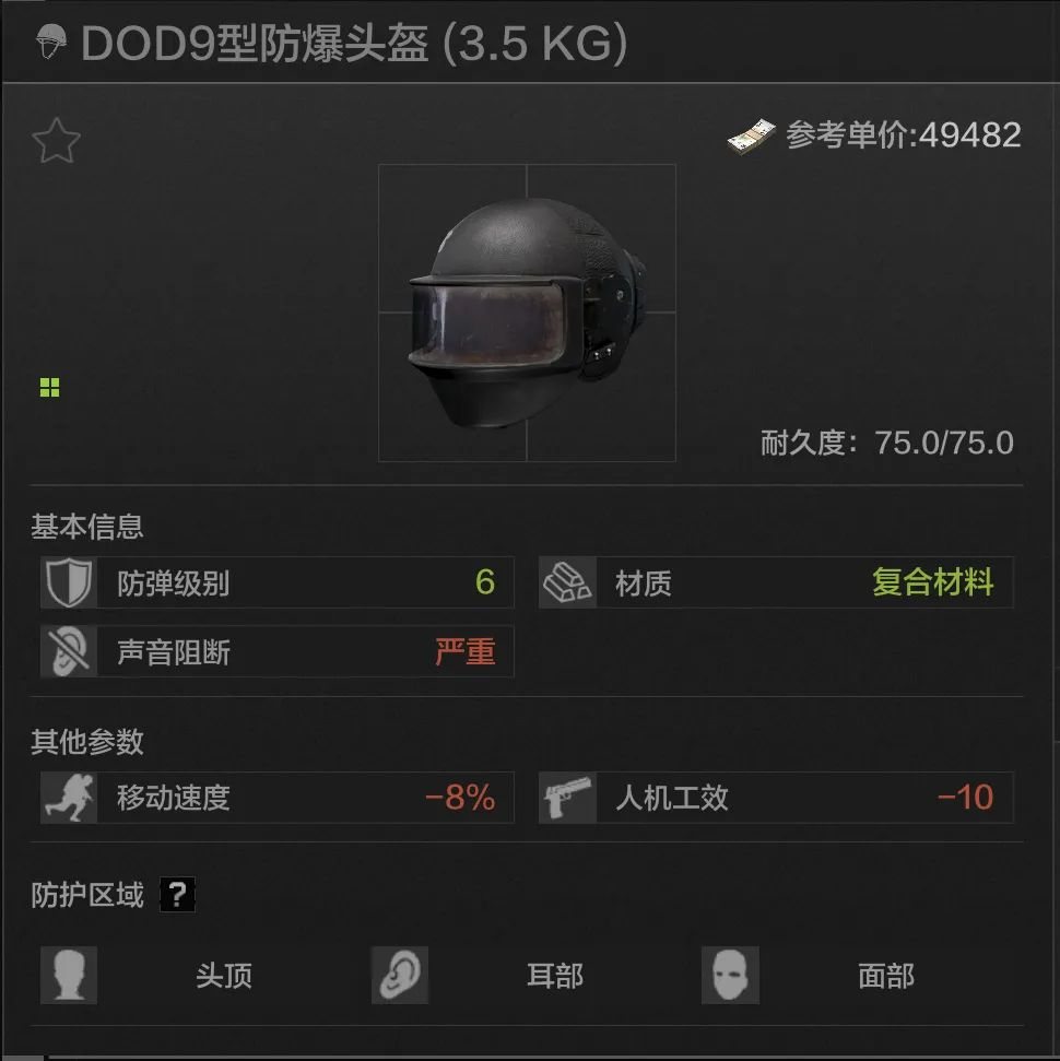 DOD9 Blast Helmet