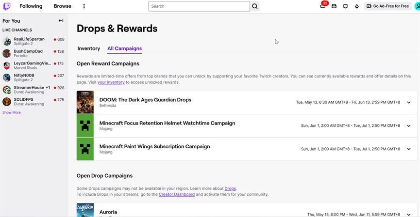 Drops & Rewards
