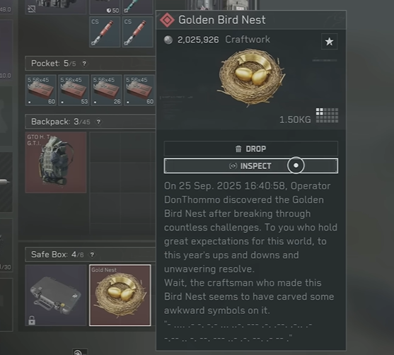 Delta Force Golden Bird Nest