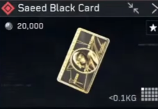 Boss Saeed black card